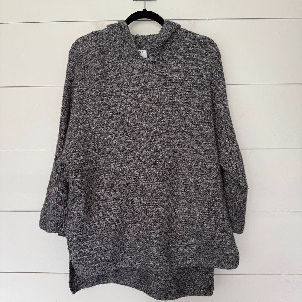 Old Navy Women’s Large Dark Gray Batwing Sweater Pullover Hooded